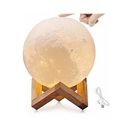 Lampara Luna 3d Velador Grande 13cm