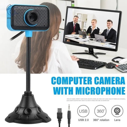 Camara Web Cam Alta Definicion C/ Microfono Skype Y Mas Negro