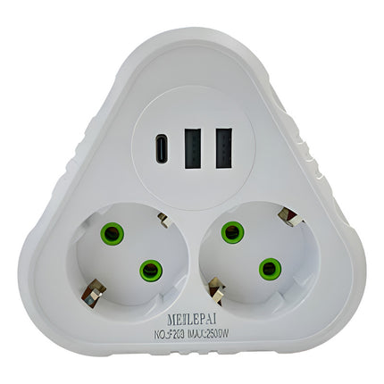 Adaptador Shuko C/ Puerto Usb X
