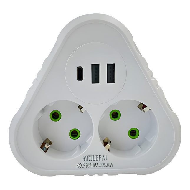 Adaptador Shuko C/ Puerto Usb X