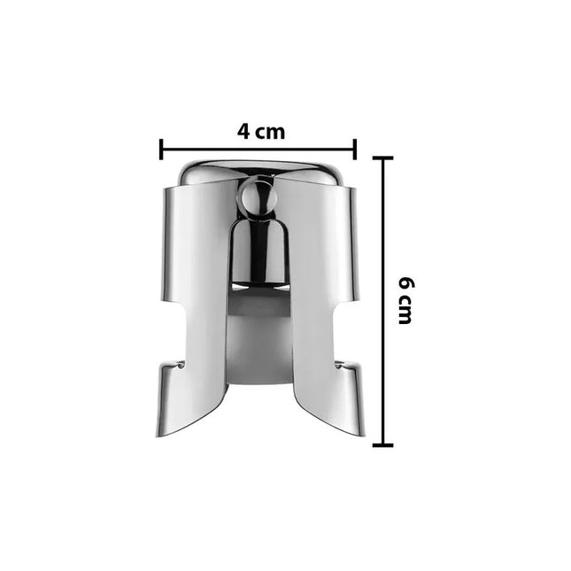 Tapon Para Botella Champagne Vino Acero Inoxidable V