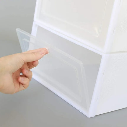 Cajas Estantes Organizador Rack Zapatos Apilables Por 1 Caja Blanco