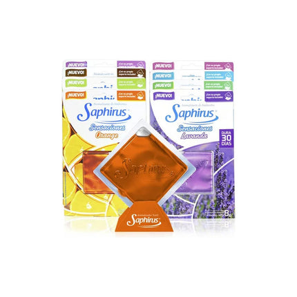 Aromatizante Saphirus Lamina Sensaciones En Gel Naranja 8 G