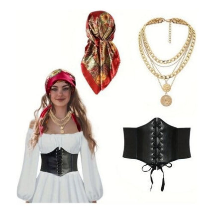 Set De Disfraz Pirata Para Mujer Pirata Unico
