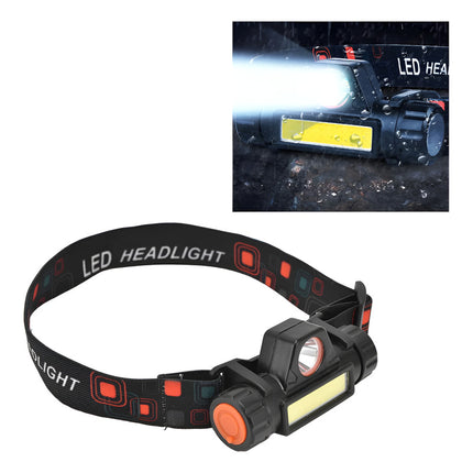 Linterna Minero Led Recargable Ajustable Led 3w  Blanco Negro