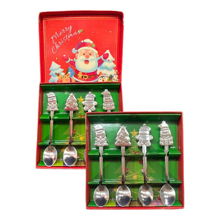 Set De 4 Cucharas Navideñas Diseños Creativos V