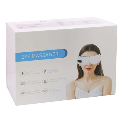 Masajeador De Ojos Recargable Con Musica Bluetooth Blanco Blanco