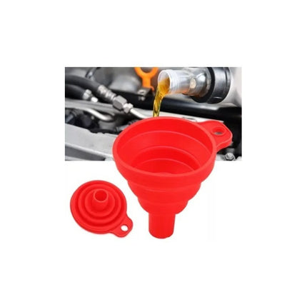 Embudo De Silicona Plegable Liquidos Botellas Motores