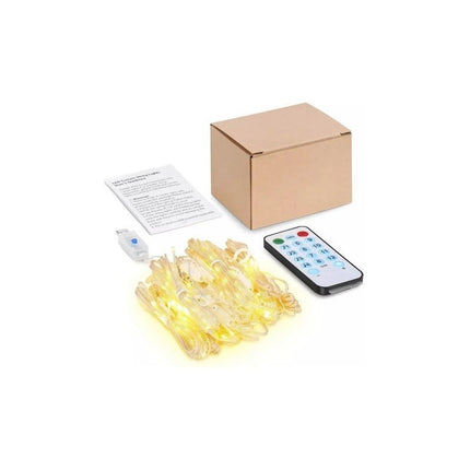 Cortina 300 Luces Led 3x3mts Decoración Cálida Con Control