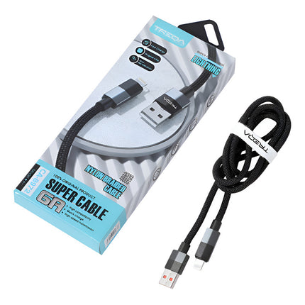 Cable Trenzado De Carga Celular 1 M Ca-8972 Usb   Lightning V