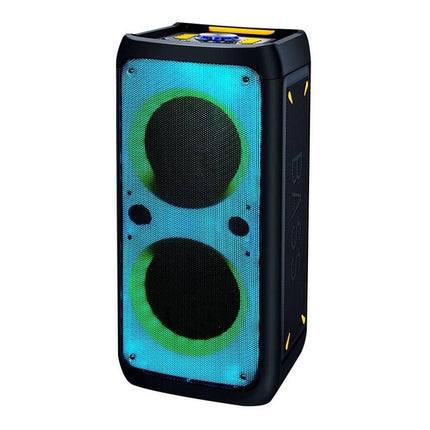 Parlante Caja Activa 2 X 8  Full Led Con Bluetooth Negro