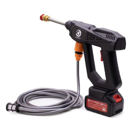 Hidrolavadora Pistola A Presion Goldtech Recargable  Negro