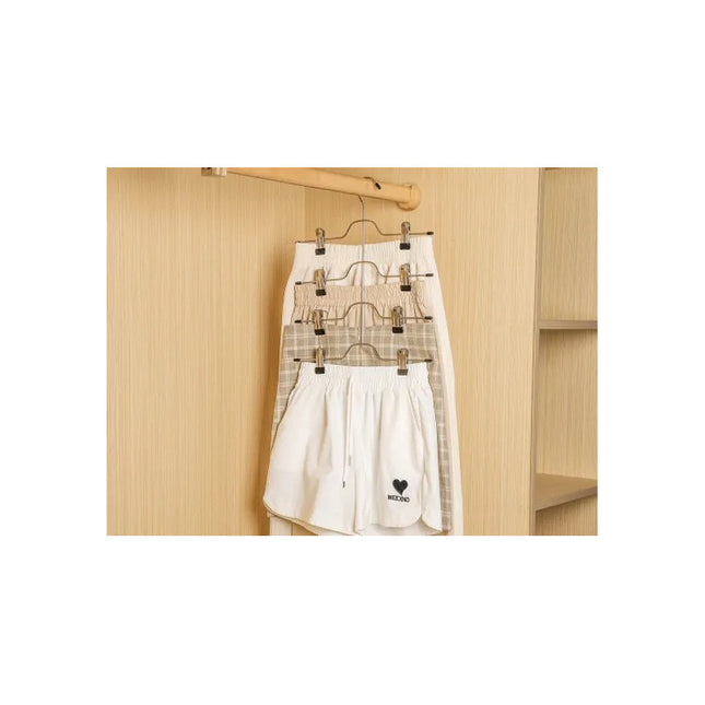 Percha De Metal Con Pinza Ahorro De Espacio 4 Prendas