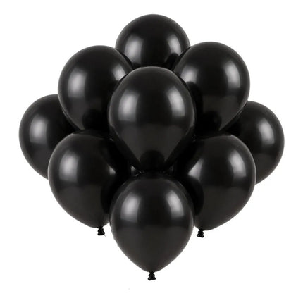 Globos Halloween Lisos X50 Unidades 12  Negro