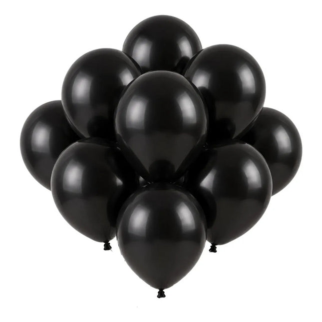 Globos Halloween Lisos X50 Unidades 12  Negro