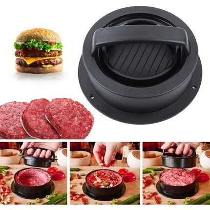 Molde Para Hamburguesas Rellenas Prensa Plancha 3 Medidas Negro