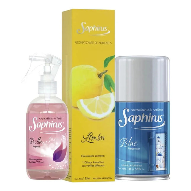 Pack Saphirus  Aerosol + Difusor + Textil A Elección