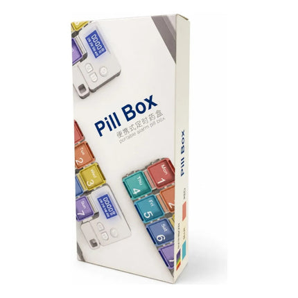 Pastillero Semanal Con Alarma Digital Blanco