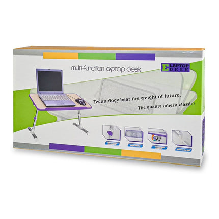 Mesa Notebook  Con Ventilador Cooler Plegable Crema