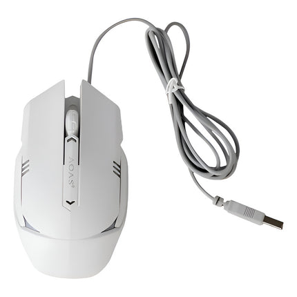 Mouse Gamer Con Cable V-03 1200 Dpi Blanco
