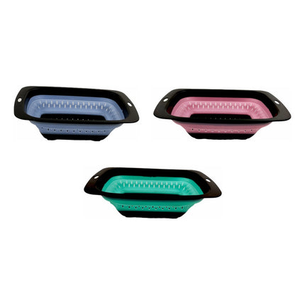 Escurridor Colador Rectangular Plegable De Silicona