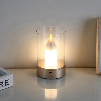 Vela Led Eléctrica Recargable Sin Llama Con Luz De Vela V