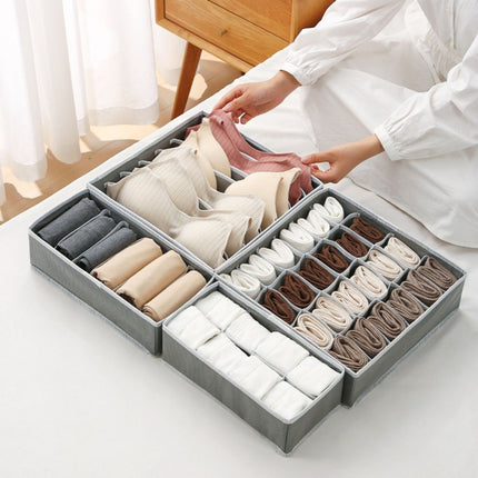 Set Cajas Organizadoras De Tela Con Separaciones X 4