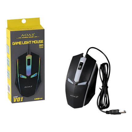 Mouse Gamer Con Cable V-01 1200 Dpi V