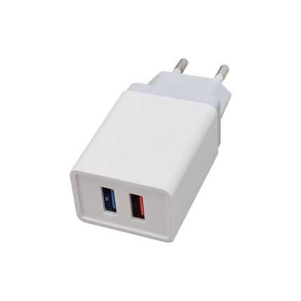 Cargador Usb Adaptador 2 Usb 220v 3.0a Negro