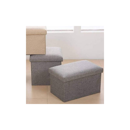 Banco Baul Puff Plegable  40x25x25cm. Chw03253/4/5 Gris