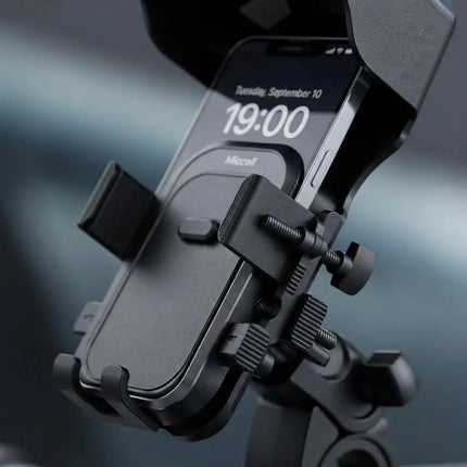 Soporte Para Celular De Moto Miccell Ch38b Con Visera Paraso Negro