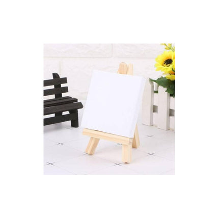 Lienzo Con Caballete Trípode 20x15cm Cst01485 Blanco