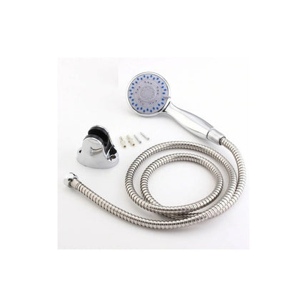 Ducha Teléfono Grande Manguera Soporte Para Monocomando  Gris Cromado