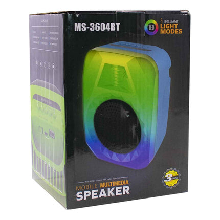Parlante Bt Ms-3603bt C/leds Varios