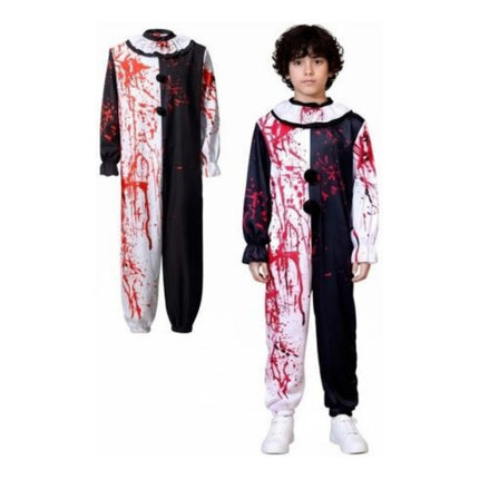Disfraz Terrifier Con Manchas De Sangre Niño Negro Y Blanco S