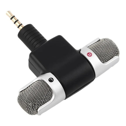Mini Micrófono Para Celular Conector 3.5mm Gris