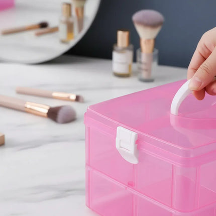 Caja Plastica De Almacenamiento Apilable Con Asa V