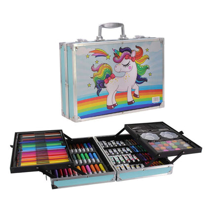 Set De Arte Infantil En Valija De Aluminio Con 145 Piezas