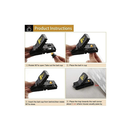 Trampa Para Ratones Modelo Eficaz X2 Unidades Reutilizable