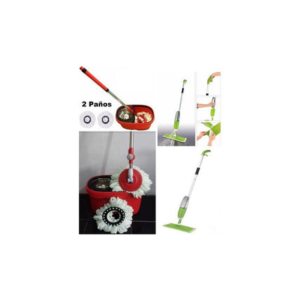 Balde Mopa Giratoria + Mopa Spray Oferta Combo N/a