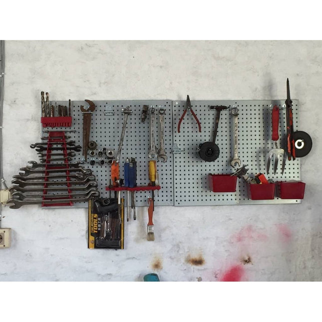 Combo Panel Organizador De Herramientas Con Extras Gris