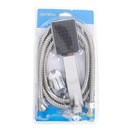 Kit Completo De Ducha Teléfono Mediano Duchero De Calidad Plateado