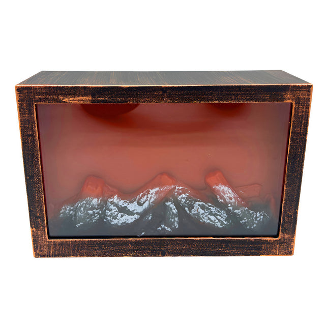 Estufa De Plástico Simula Fuego Decorativa  30.5 Cm Fuego