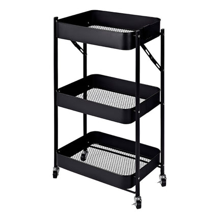 Organizador Plegable Carro 3 Estantes Con Ruedas Hasta 80 Kg
