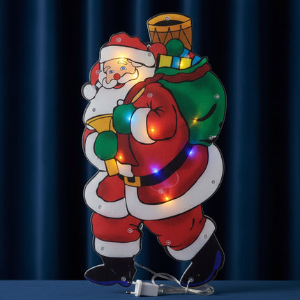 Cartel Diseño Navideño Con Luces 45x23cm. X