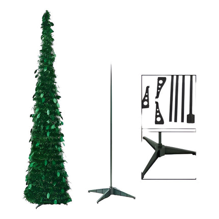 Arbol De Navidad Espiral Plegable 150cm Ccm00214 Verde