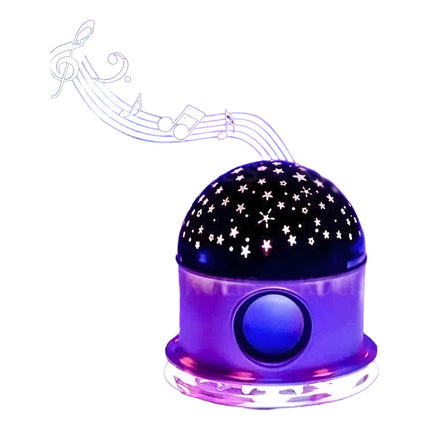 Veladora Proyector Estrellas Led Parlante Lampara V V