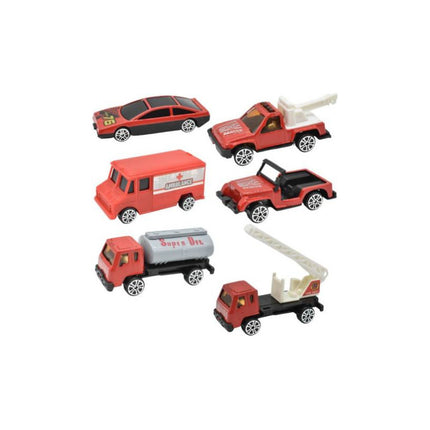Set X 6 Vehiculos De Juguete Varios Diseños 17x22cm