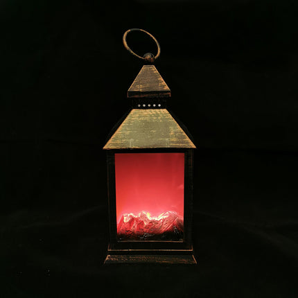 Adorno Decorativo Farol Colonial, Simula Fuego Fuego