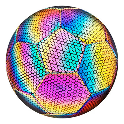 Pelota Futbol N°5 Reflectiva Luminosa Holográficas Reflectiva